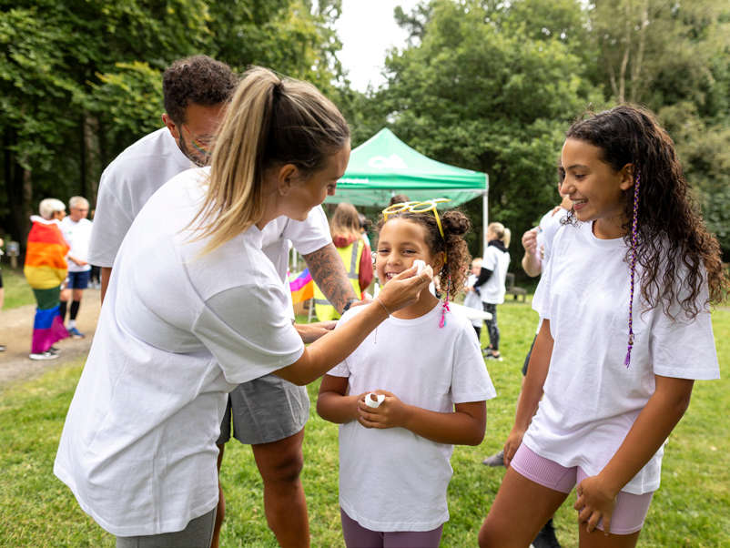 Families at an outdoor event.