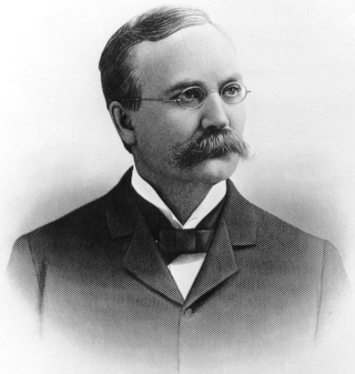 Alva Adams depicted in a classic suit, serious expression