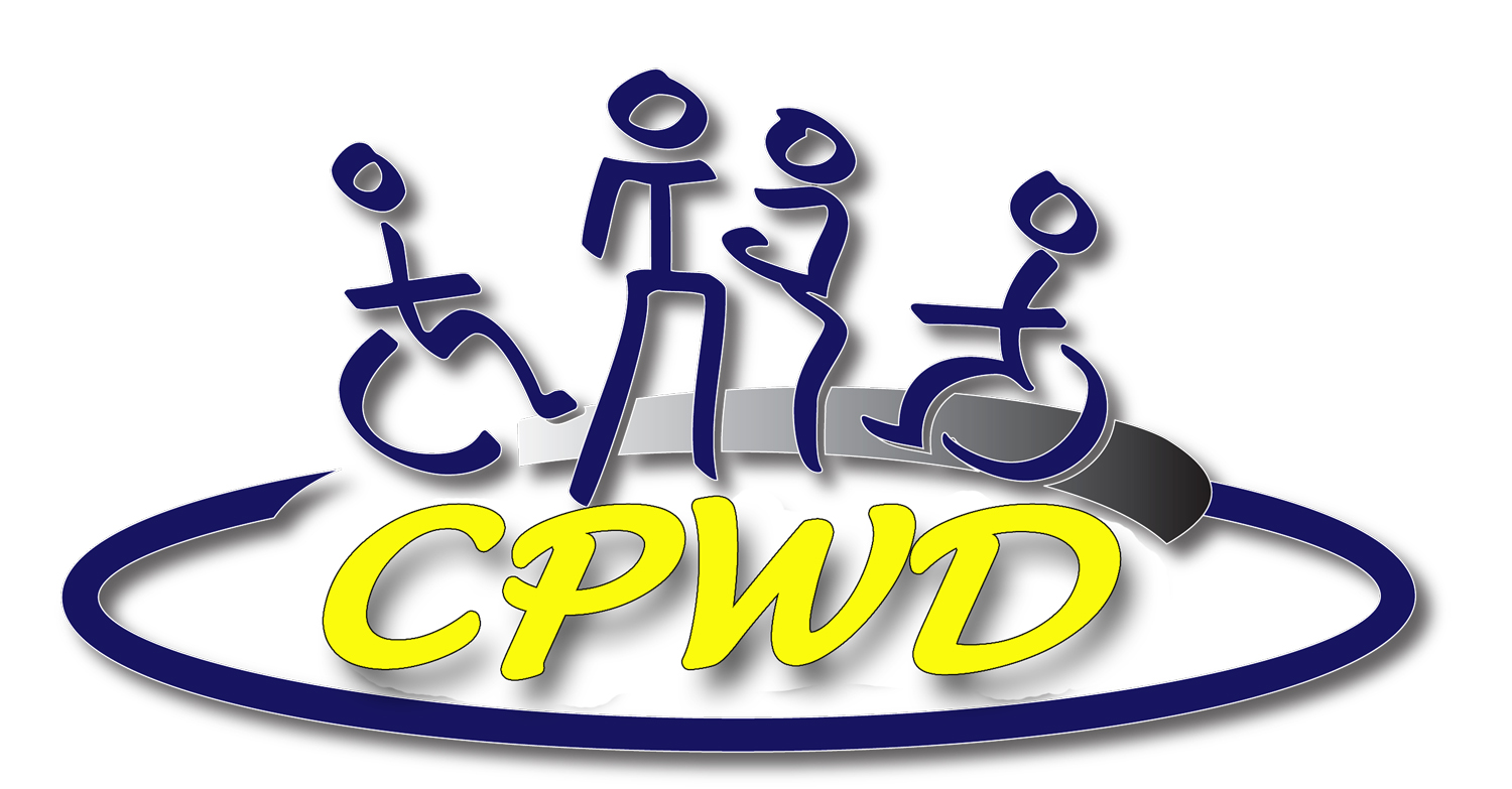 [CPWD] logo with stick figures representing disability diversity