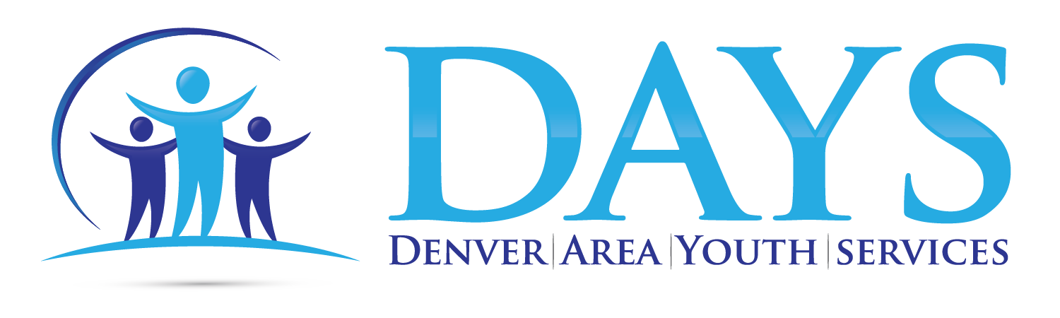 DAYS logo with blue figures and "Denver Area Youth Services" text