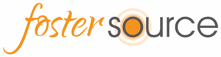 Foster Source logo with orange swirl and text.