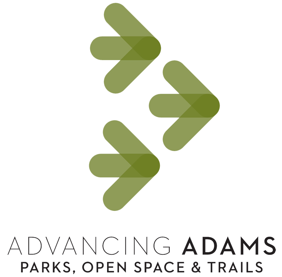 Advancing Adams logo with green arrows and text 