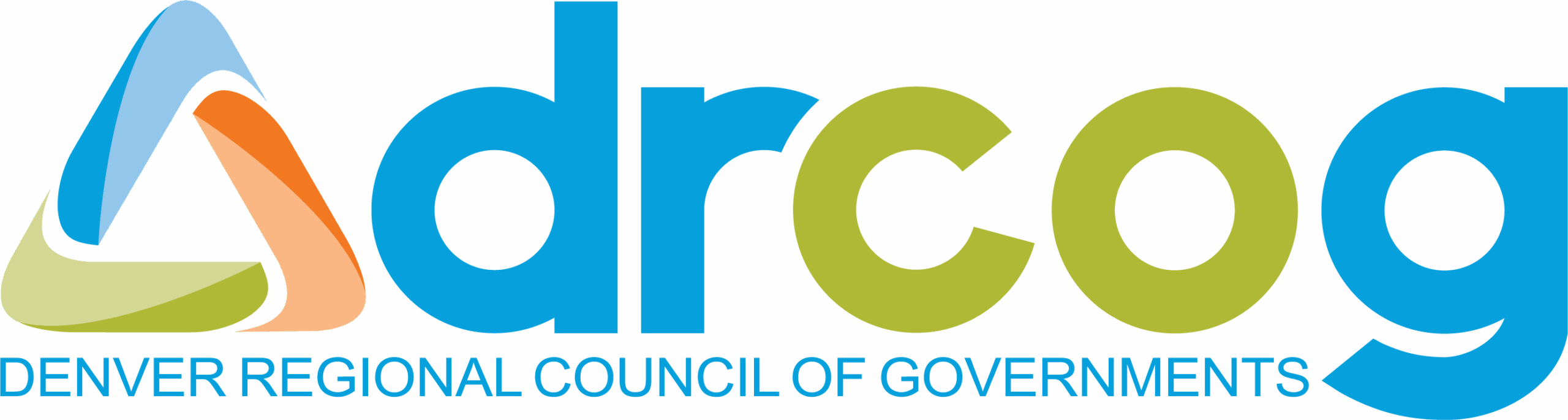 DRCOG logo with multicolor abstract triangle, text: Denver Regional Council of Governments