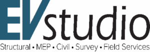 EV Studio logo with blue "EV" and black "studio" text